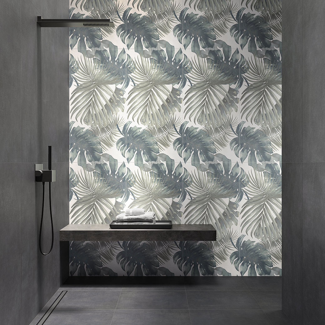 Sintesi_Joy_Tropical_FlowBlack_Bagno Joy Decoro - immagine 1